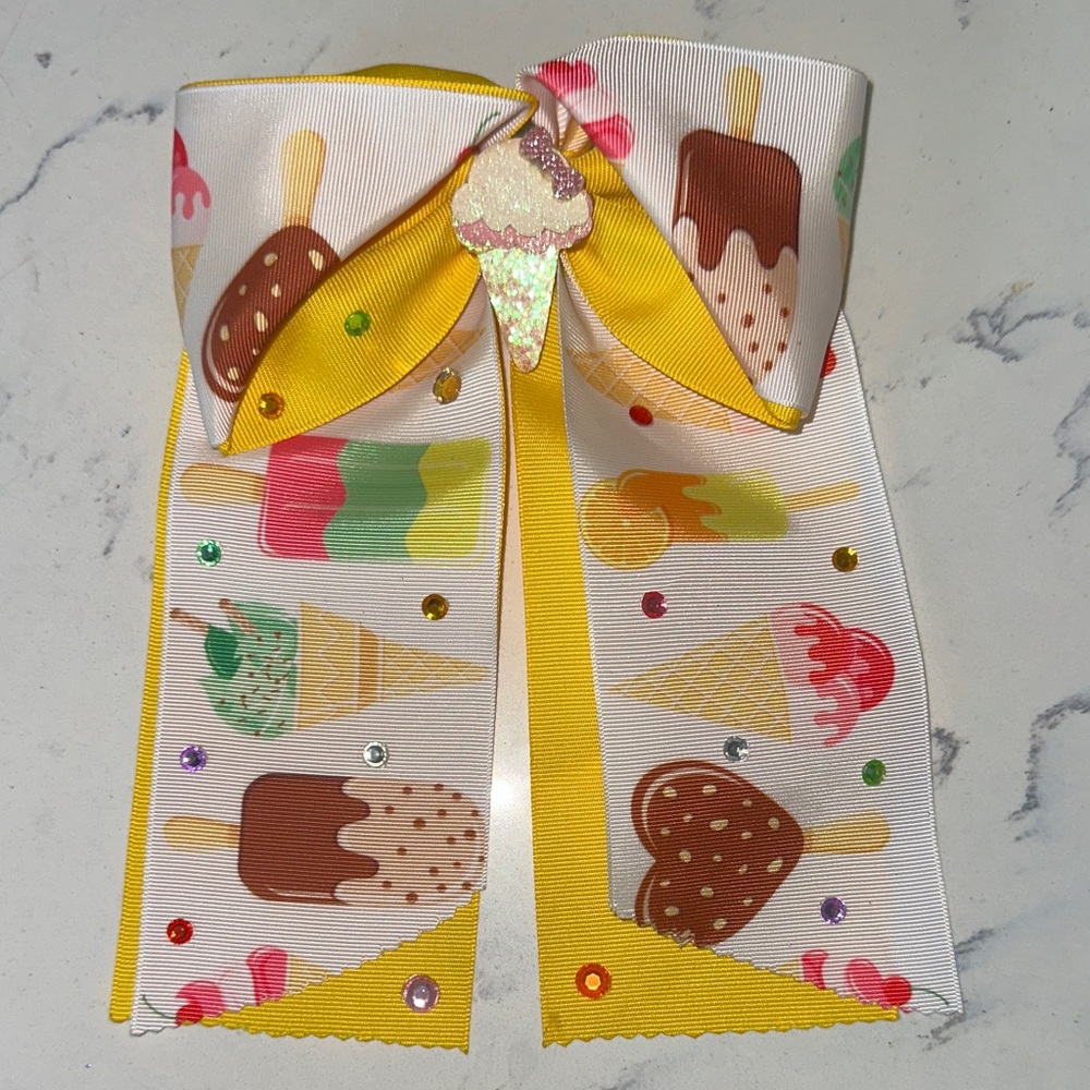 Ice Cream Print Kids Hair Bow